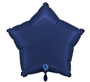 XXL Folienballon - Stern, Satin navy blau - ø 91cm